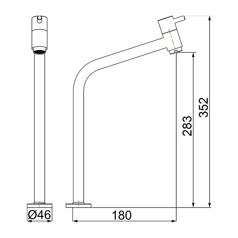 Torneira de Banheiro Para Cuba Swan 1197 C42 Lorenzetti