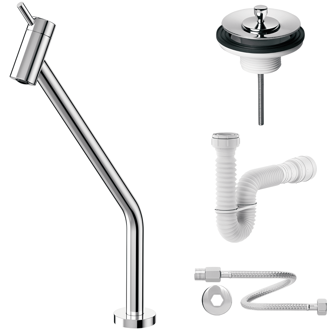 Torneira Loggica Bica Alta Docol Com Válvula de Saída Sifão e Engate Flexível