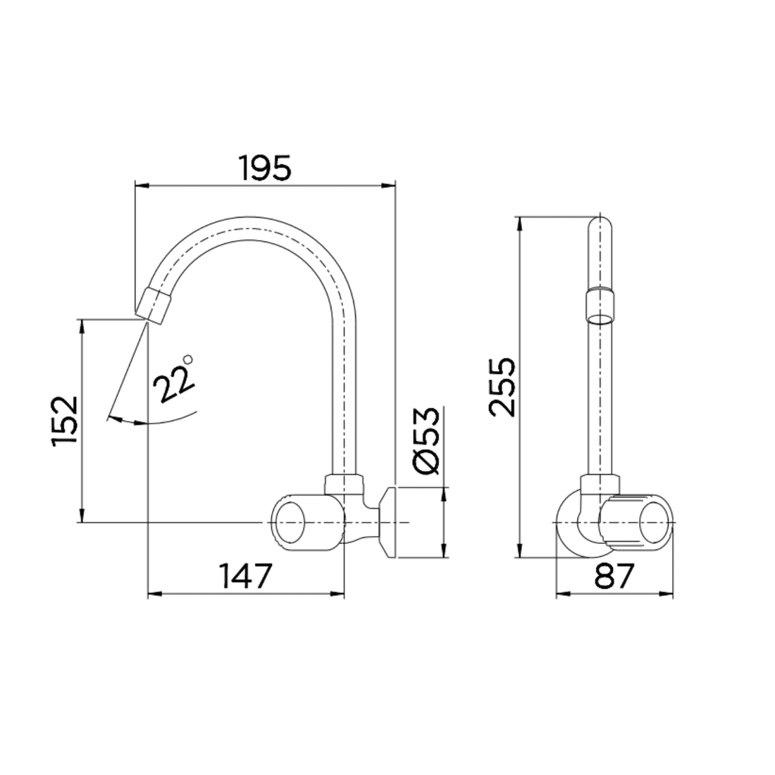 Torneira Para Cozinha de Parede Itapema Bella Docol 00163960