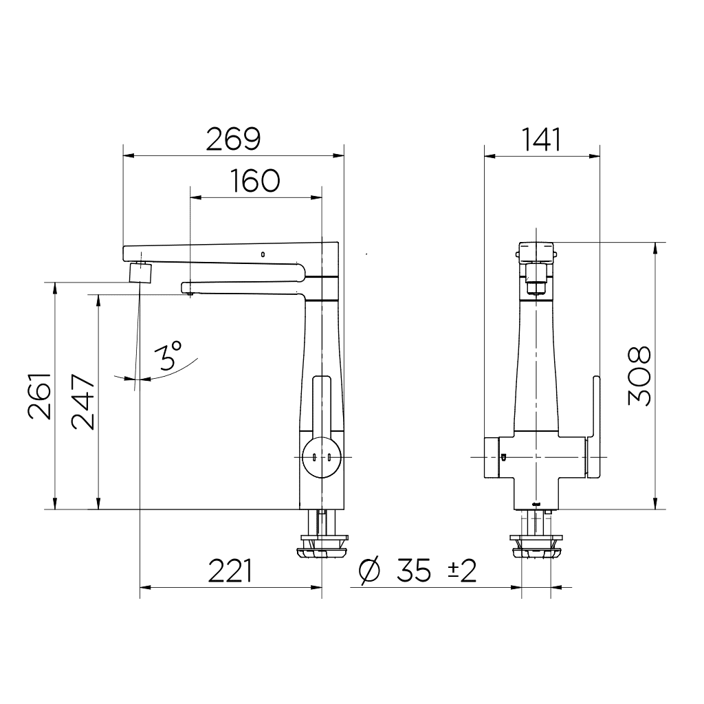Torneira Misturador Para Cozinha Com Purificador Docol Vitalis 15796006 Torneira Misturador Para Cozinha Com Purificador Docol Vitalis 15796006