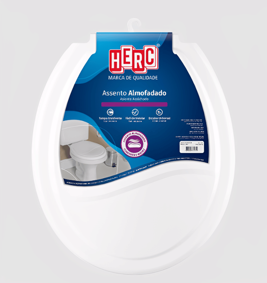 Assento Sanitário Almofadado Convencional Branco Herc Assento Sanitário Almofadado Convencional Branco Herc