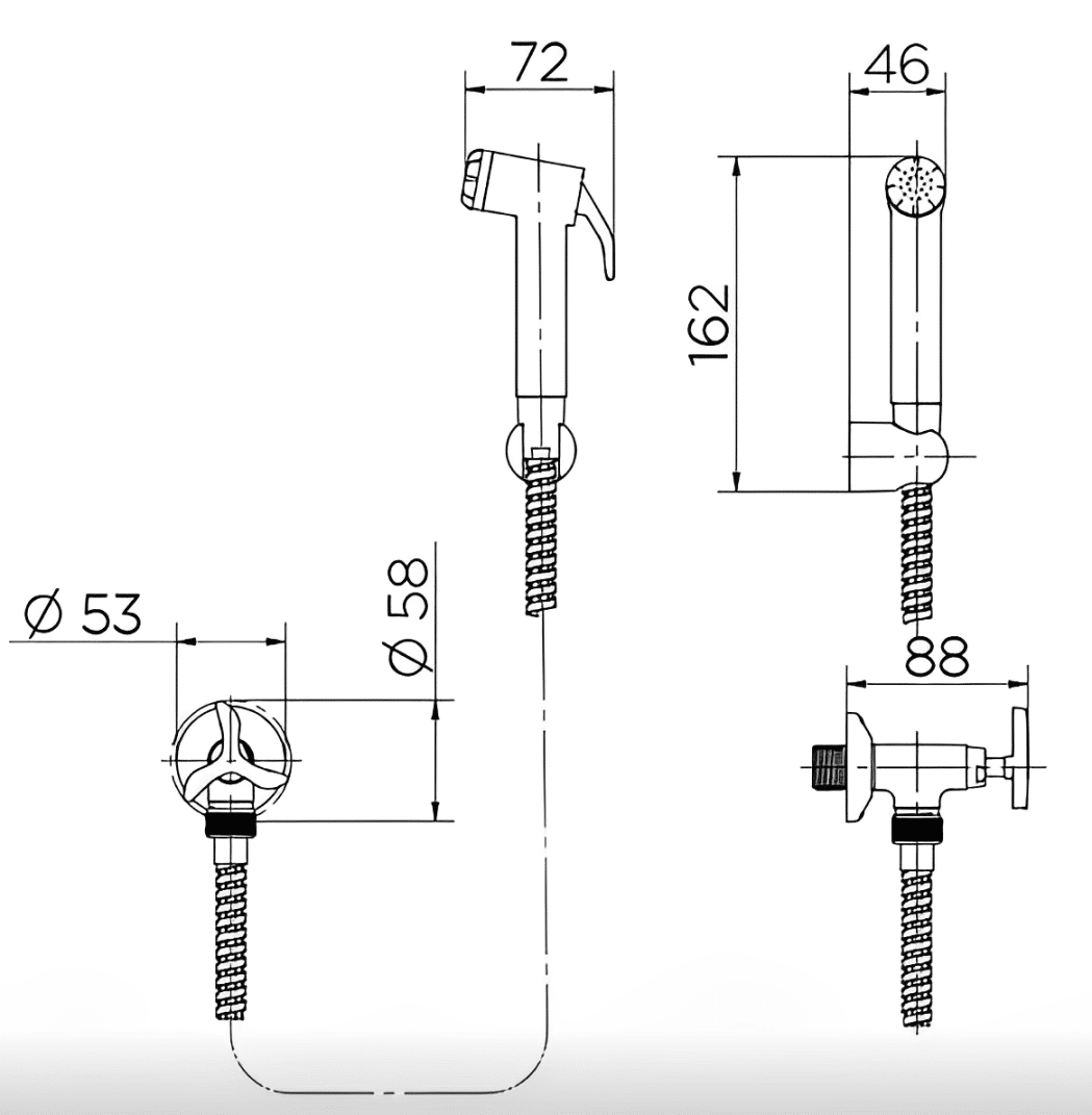 Ducha Higiênica Com Registro e Gatilho Nova Pertutti Docol 00900806 Ducha Higiênica Com Registro e Gatilho Nova Pertutti Docol 00900806