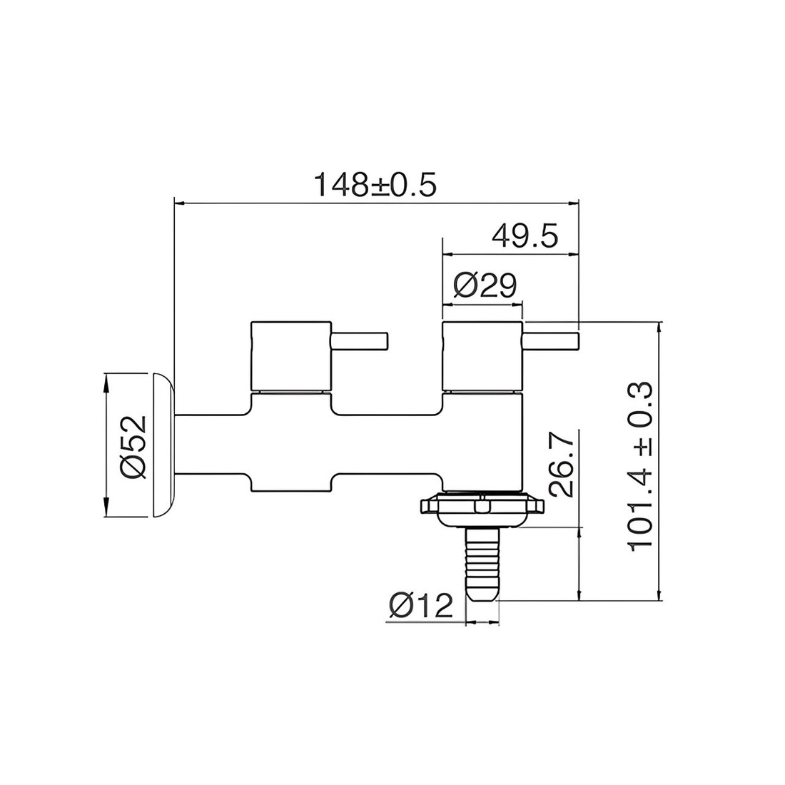 Torneira Para Maquina De Lavar 1131 C24 Lorenzetti