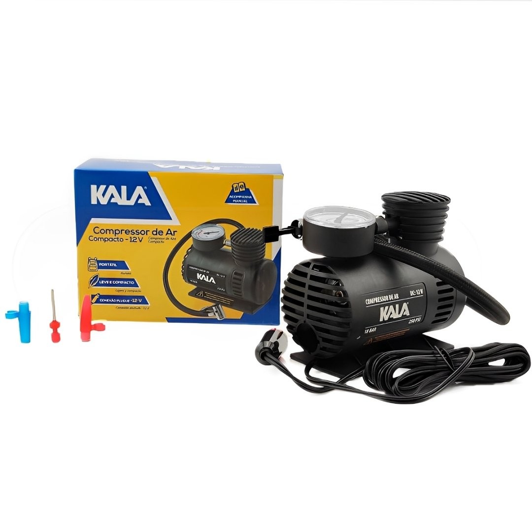 Compressor de Ar Compacto 12v 250psi Kala