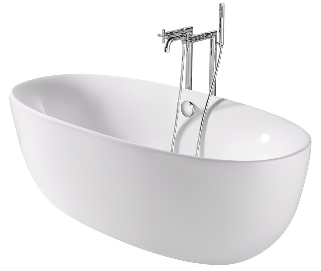 Banheira Freestanding Acrílica Branca Roca Virginia A248217000 Banheira Freestanding Acrílica Branca Roca Virginia A248217000