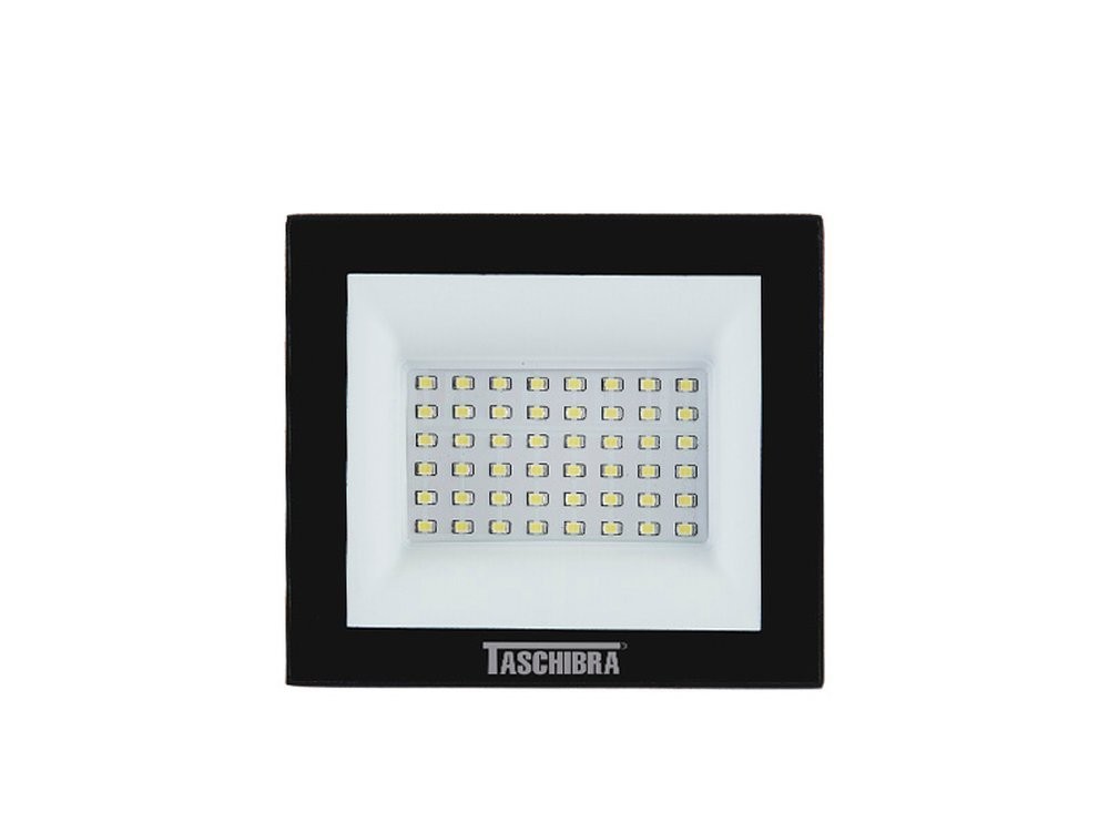 Refletor TR Led 50W Preto Com Luz Verde Refletor TR Led 50W Preto Com Luz Verde
