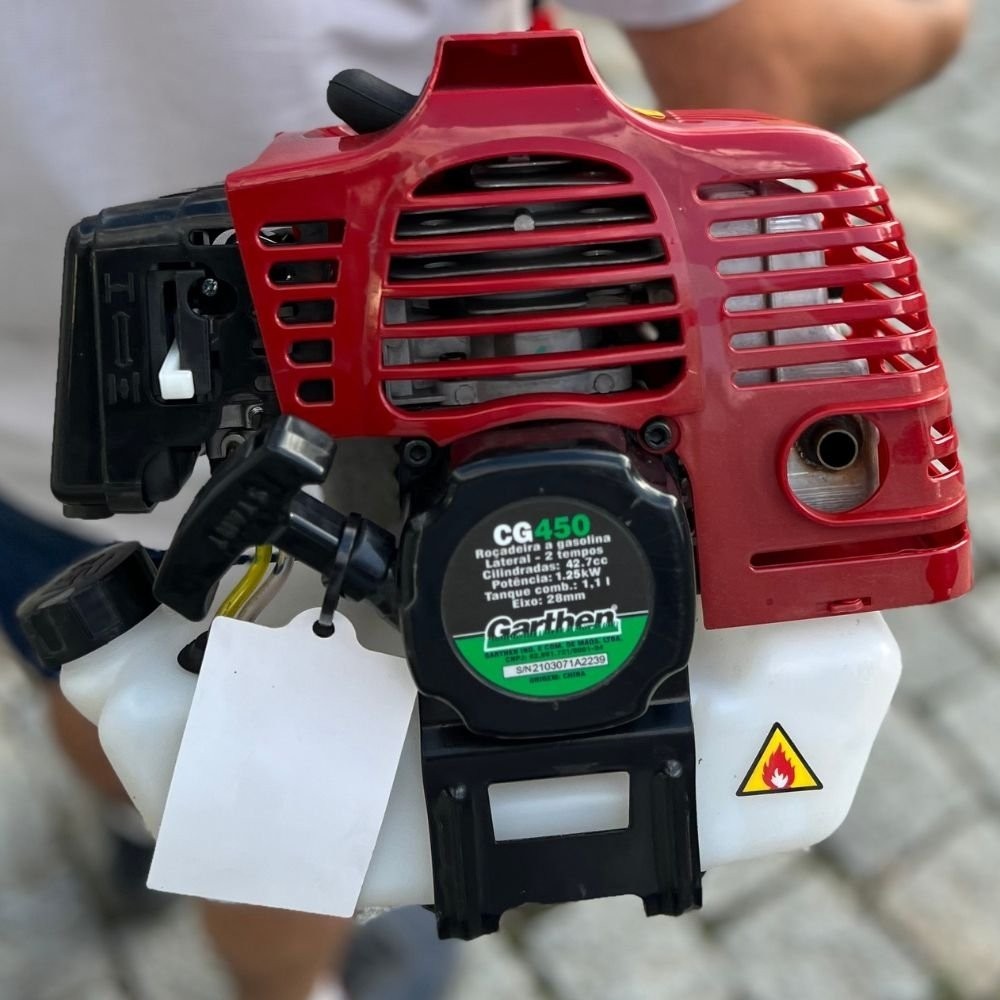 Máquina Roçadeira Lateral Gasolina CG-450 2 Tempos 42,7cc Garthen Máquina Roçadeira Lateral Gasolina CG-450 2 Tempos 42,7cc Garthen