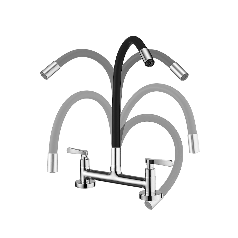 Misturador Para Cozinha de Parede Bica Flex Preta Lorenzetti 1258 B27