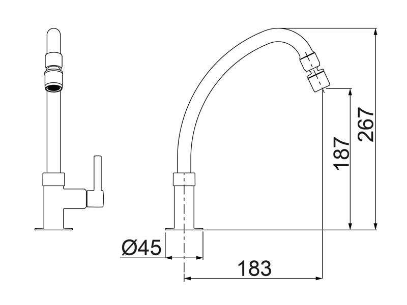 Torneira Para Cozinha Bica Móvel Loren Fit Slim Lorenzetti 1167 C31