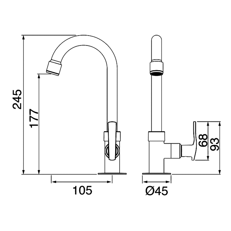 Torneira Para Lavatório Bica Alta Loren One Lorenzeti 1195 C29 Torneira Para Lavatório Bica Alta Loren One Lorenzeti 1195 C29