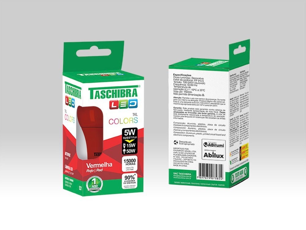Lâmpada Led Vermelha 5W TKL Colors