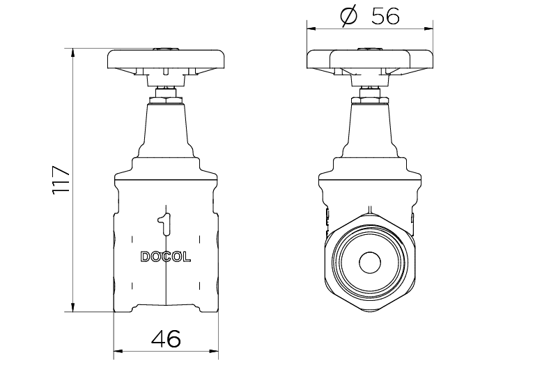 Registro de Gaveta Europa 1" Docol 10021000 Registro de Gaveta Europa 1" Docol 10021000