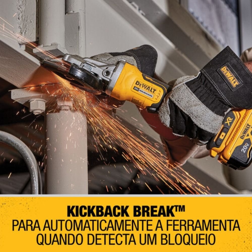 Esmerilhadeira Angular Dewalt DCG413B 4.1/2" 20V  (Sem Bateria e Sem Carregador)