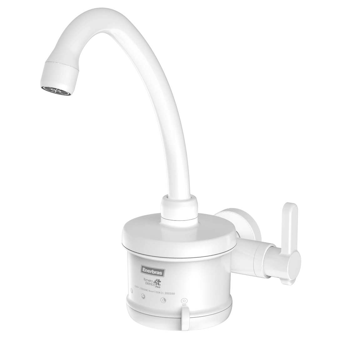 Torneira de Parede Plus 4T Branca 5500W 220V Torneira de Parede Plus 4T Branca 5500W 220V