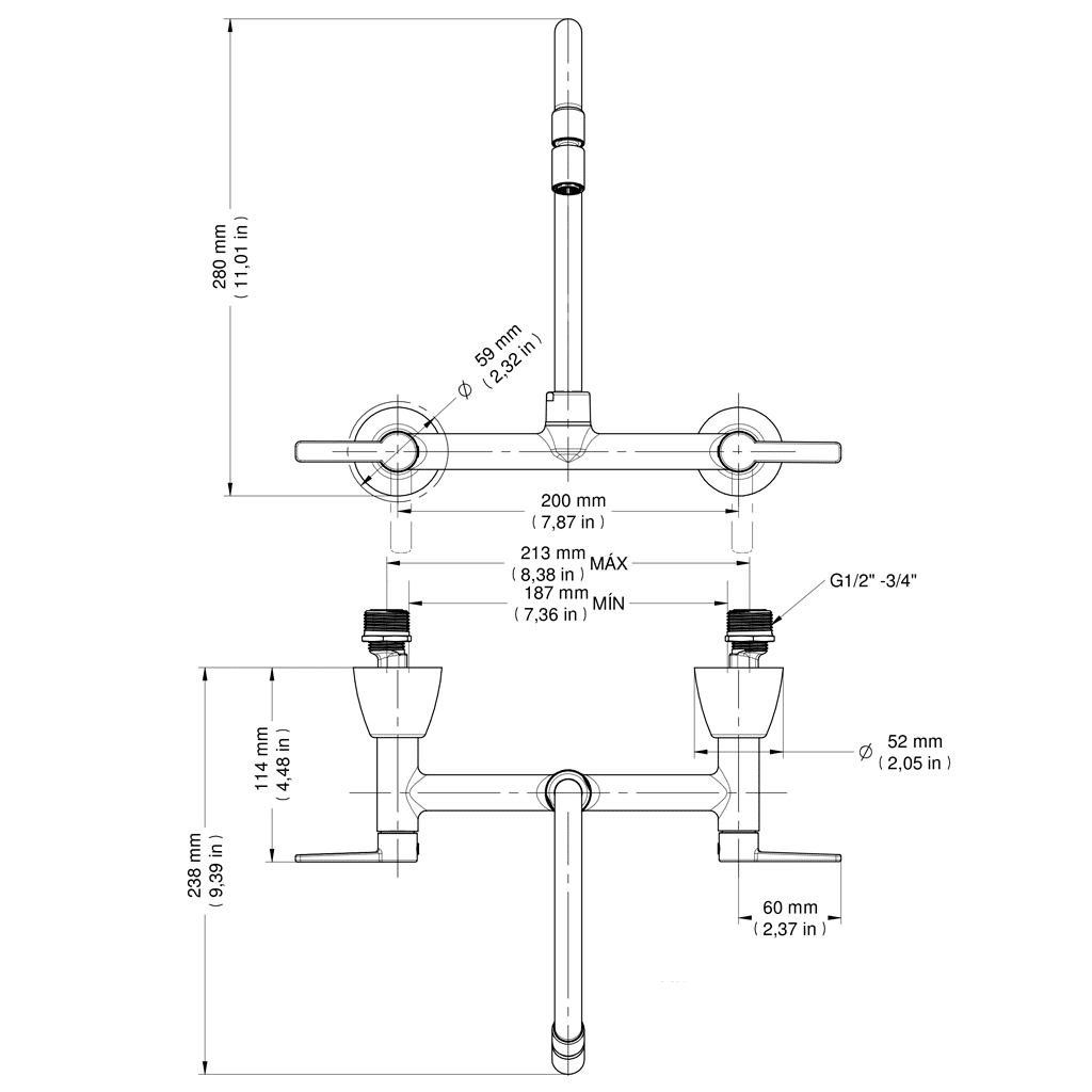 Torneira Misturador De Parede Cozinha Gali Docol 801206 Torneira Misturador De Parede Cozinha Gali Docol 801206