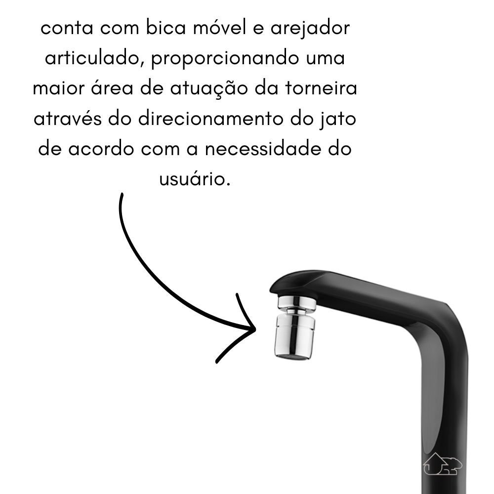 Torneira Elétrica Essence Preta 5500W Parede 220V