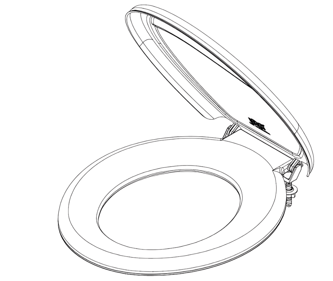 Assento Sanitário Almofadado Convenional Preto Herc Assento Sanitário Almofadado Convenional Preto Herc