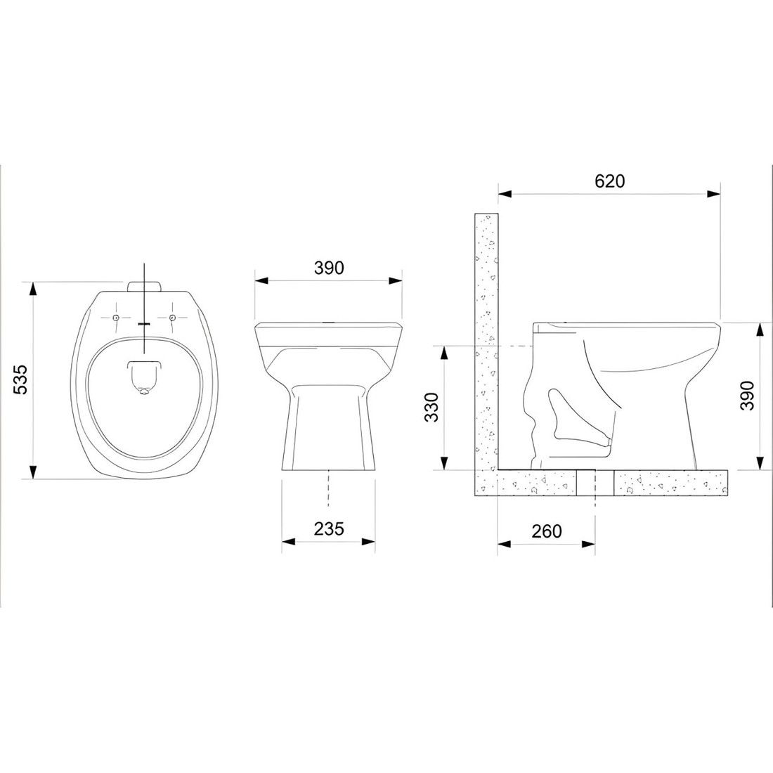 Kit Completo Vaso Thema Convencional Bege / Biscuit 57 Incepa Kit Completo Vaso Thema Convencional Bege / Biscuit 57 Incepa