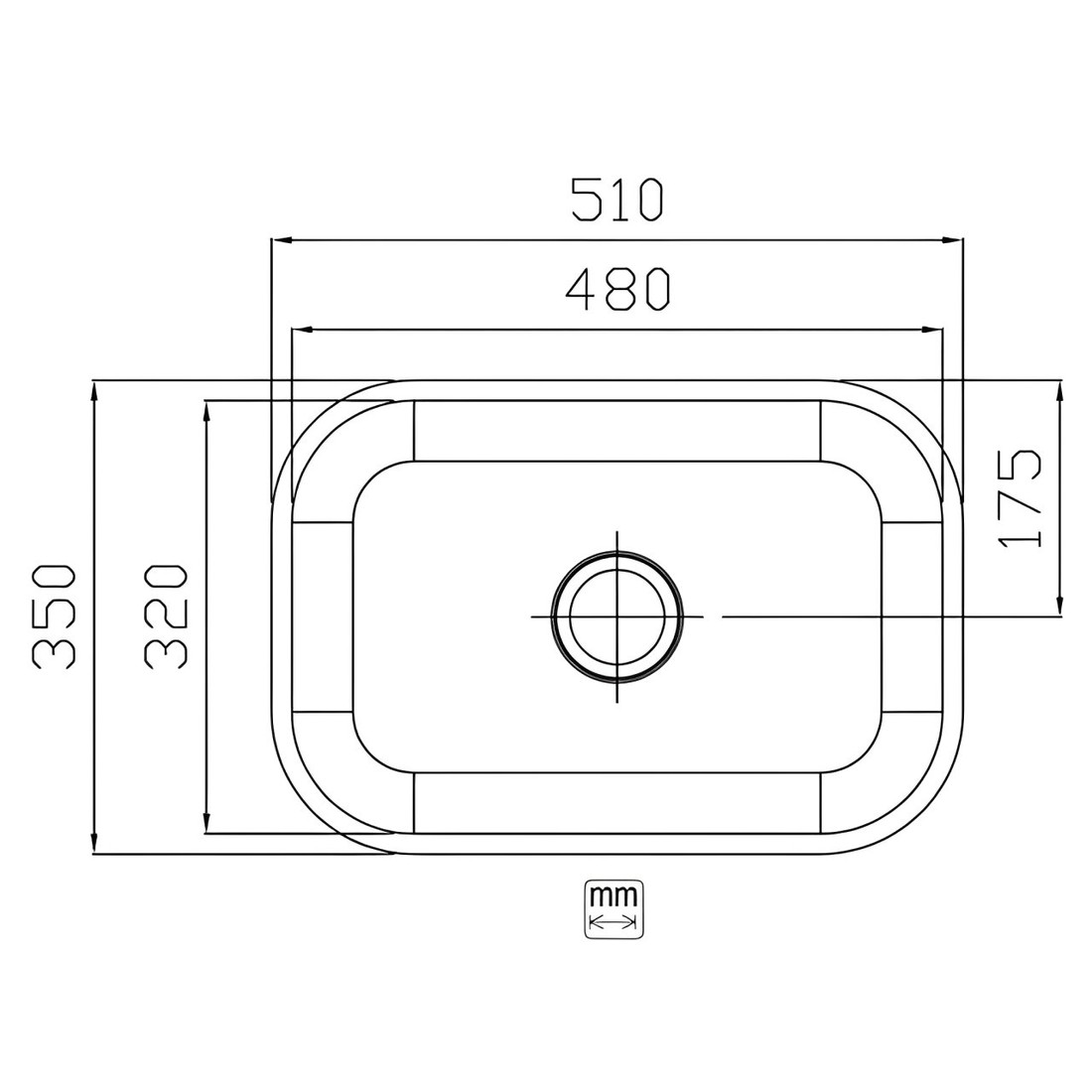 Cuba Retangular em Aço Inox CS430 48x32cm Com Válvula Ecológica e Sifão Cuba Retangular em Aço Inox CS430 48x32cm Com Válvula Ecológica e Sifão