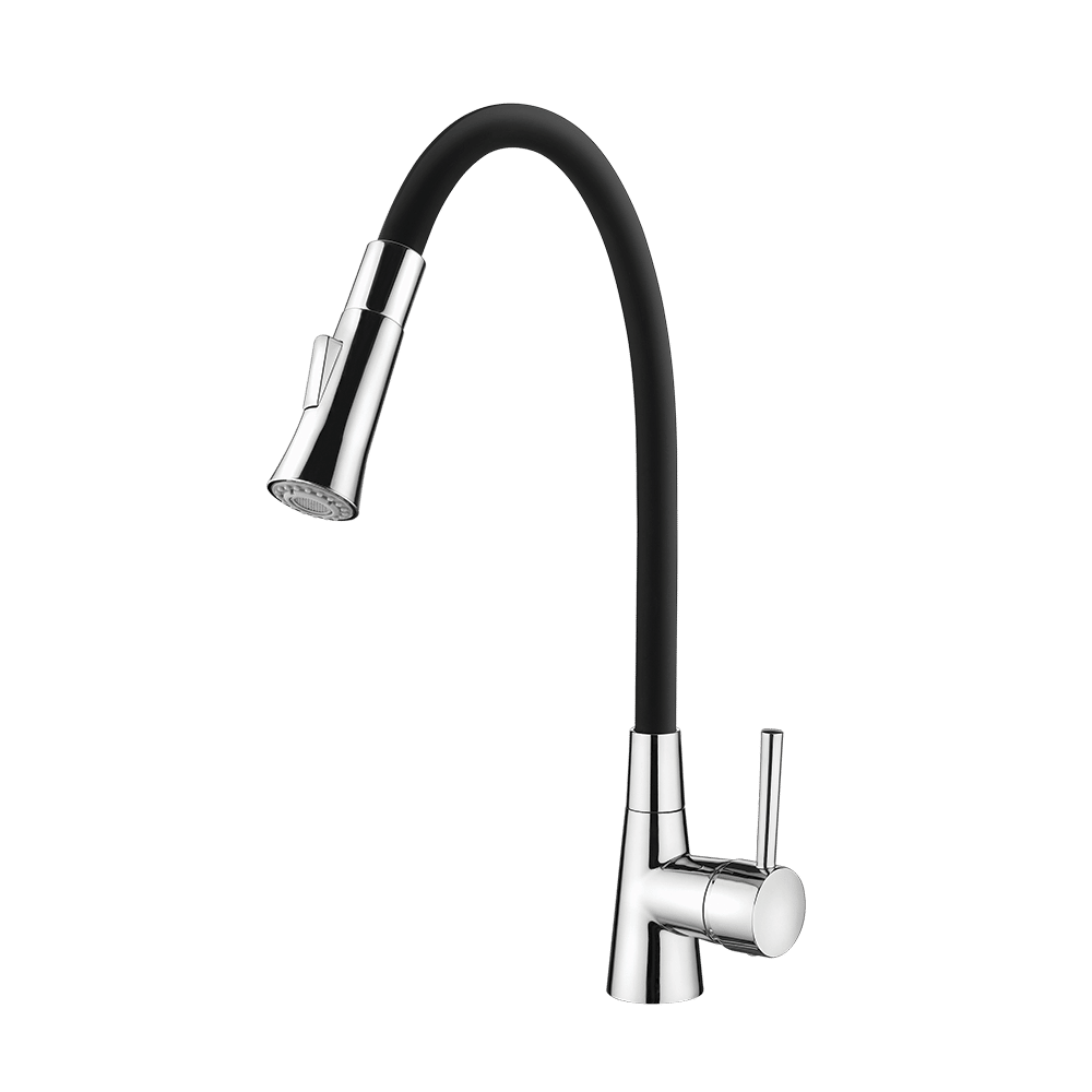 Misturador Monocomando De Mesa Bica Flex Preto/Cromado Lorenzetti 2257 B27 Misturador Monocomando De Mesa Bica Flex Preto/Cromado Lorenzetti 2257 B27