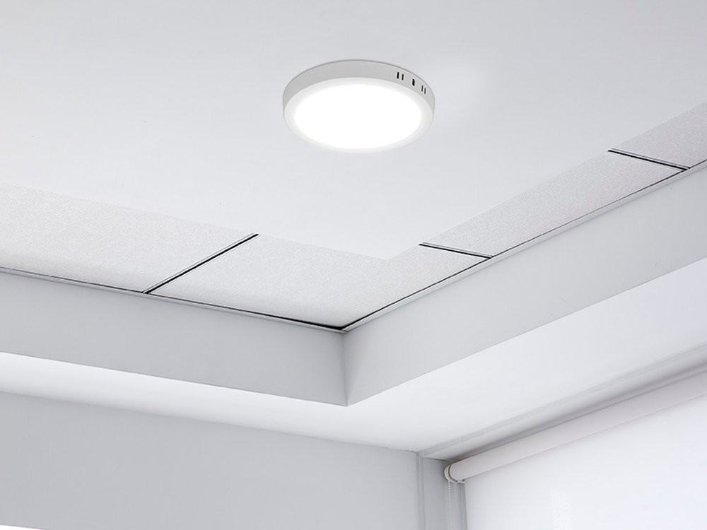 Painel de Led Sobrepor Redondo 18W 6500K Taschibra Bivolt 110V/220V