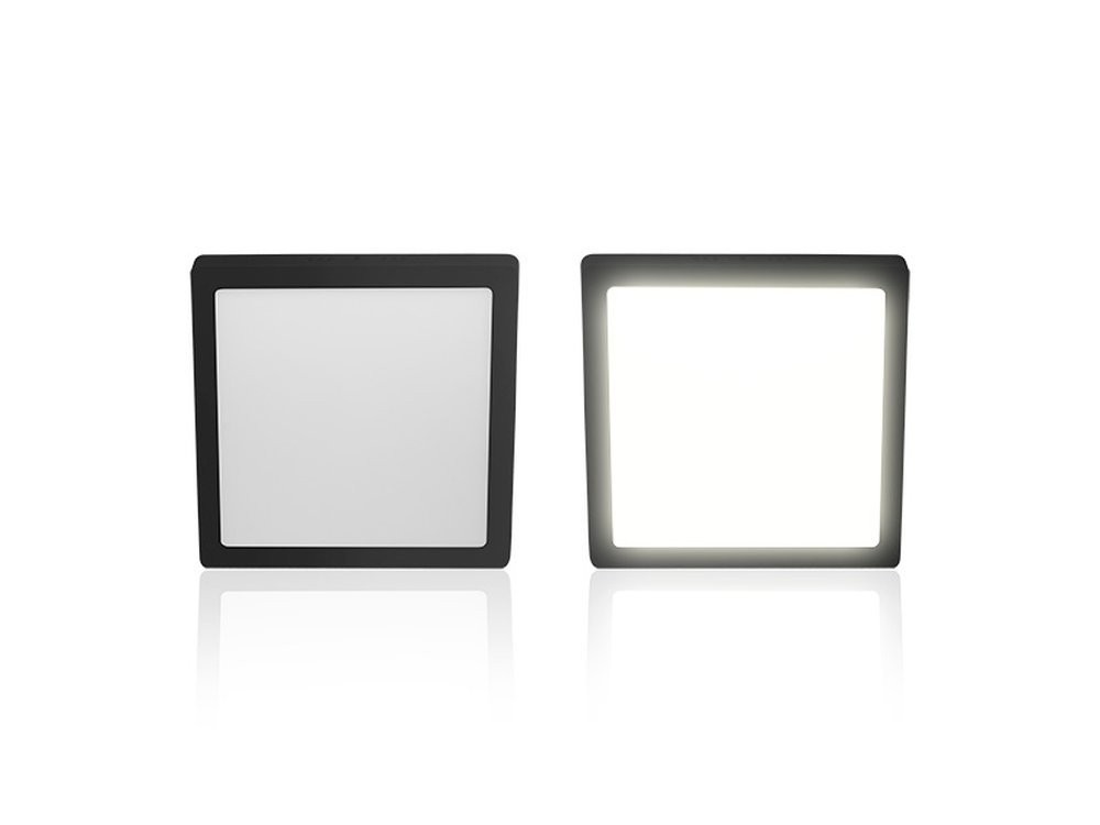 Painel de Led Sobrepor Quadrado 18W 6500K Preto Taschibra Bivolt 110V/220V Painel de Led Sobrepor Quadrado 18W 6500K Preto Taschibra Bivolt 110V/220V