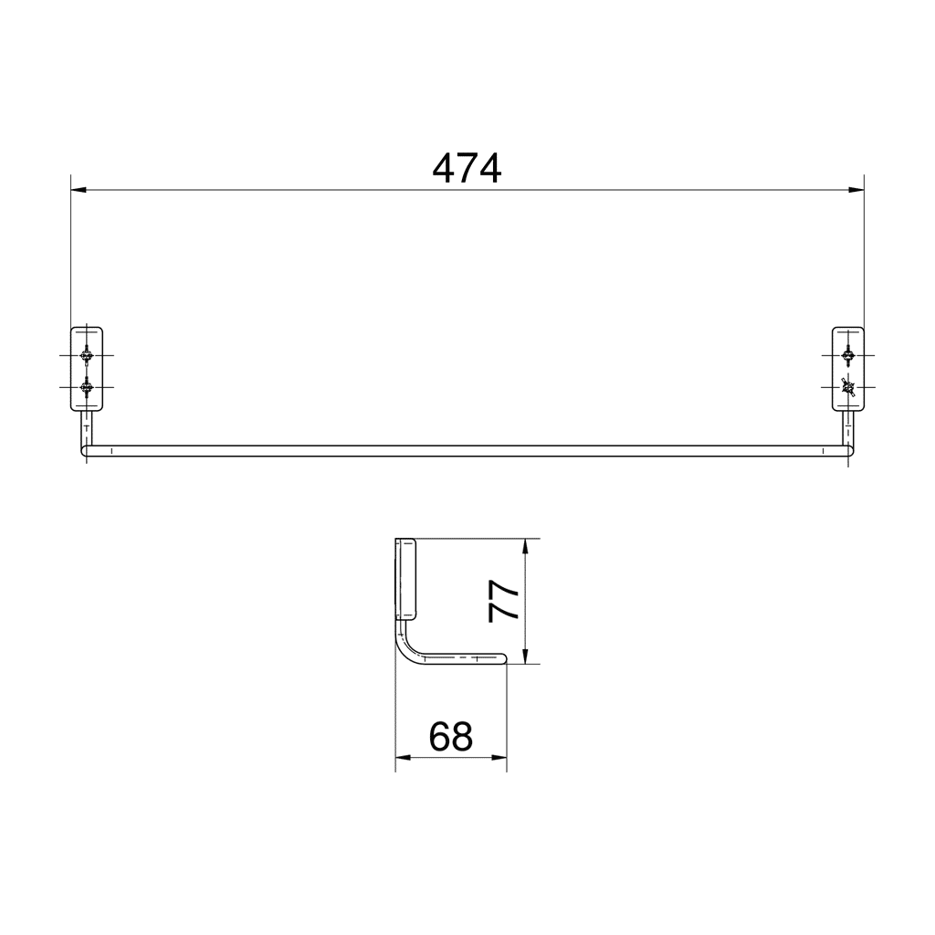 Porta Toalha Bastão Docol Idea Cromado 586206