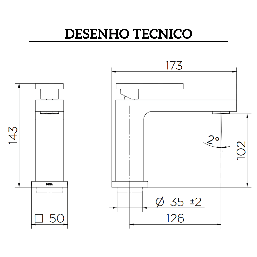 Torneira Misturador Monocomando Para Banheiro New Edge Docol 00925306 Torneira Misturador Monocomando Para Banheiro New Edge Docol 00925306