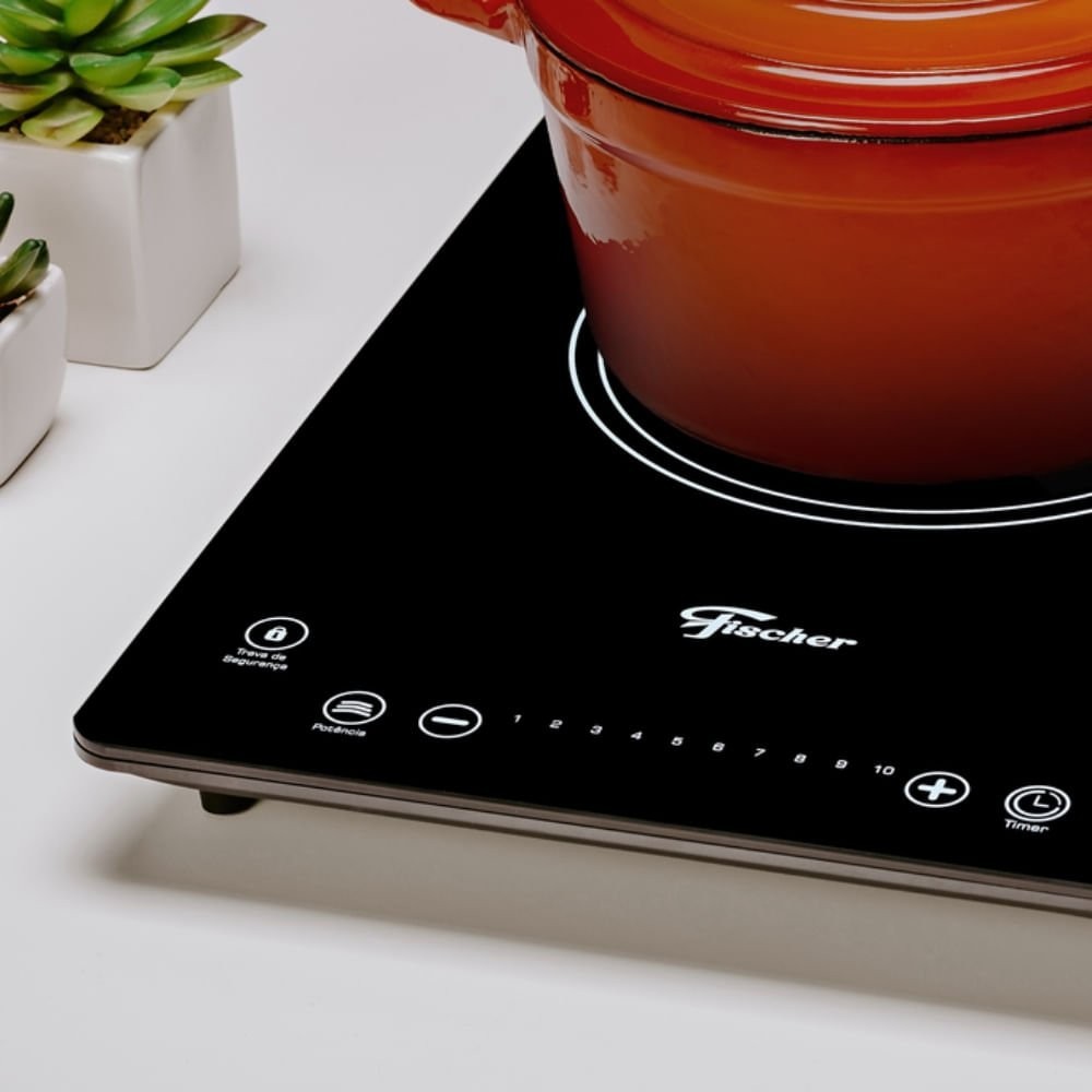 Fogão de Indução 1 Boca Vitrocerâmica (Sobrepor)