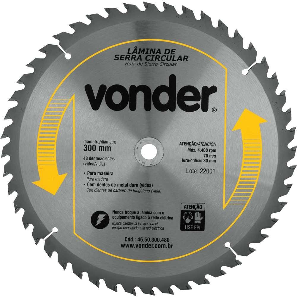 Serra Circular Widea 48 Dentes Vonder 300x30 Serra Circular Widea 48 Dentes Vonder 300x30