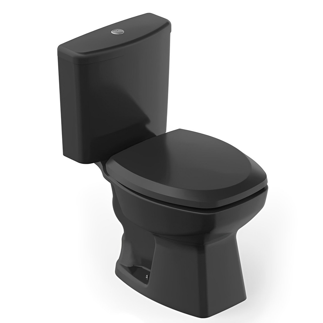 Kit Completo Vaso Sanitário Thema Preto com Caixa Acoplada Incepa Kit Completo Vaso Sanitário Thema Preto com Caixa Acoplada Incepa