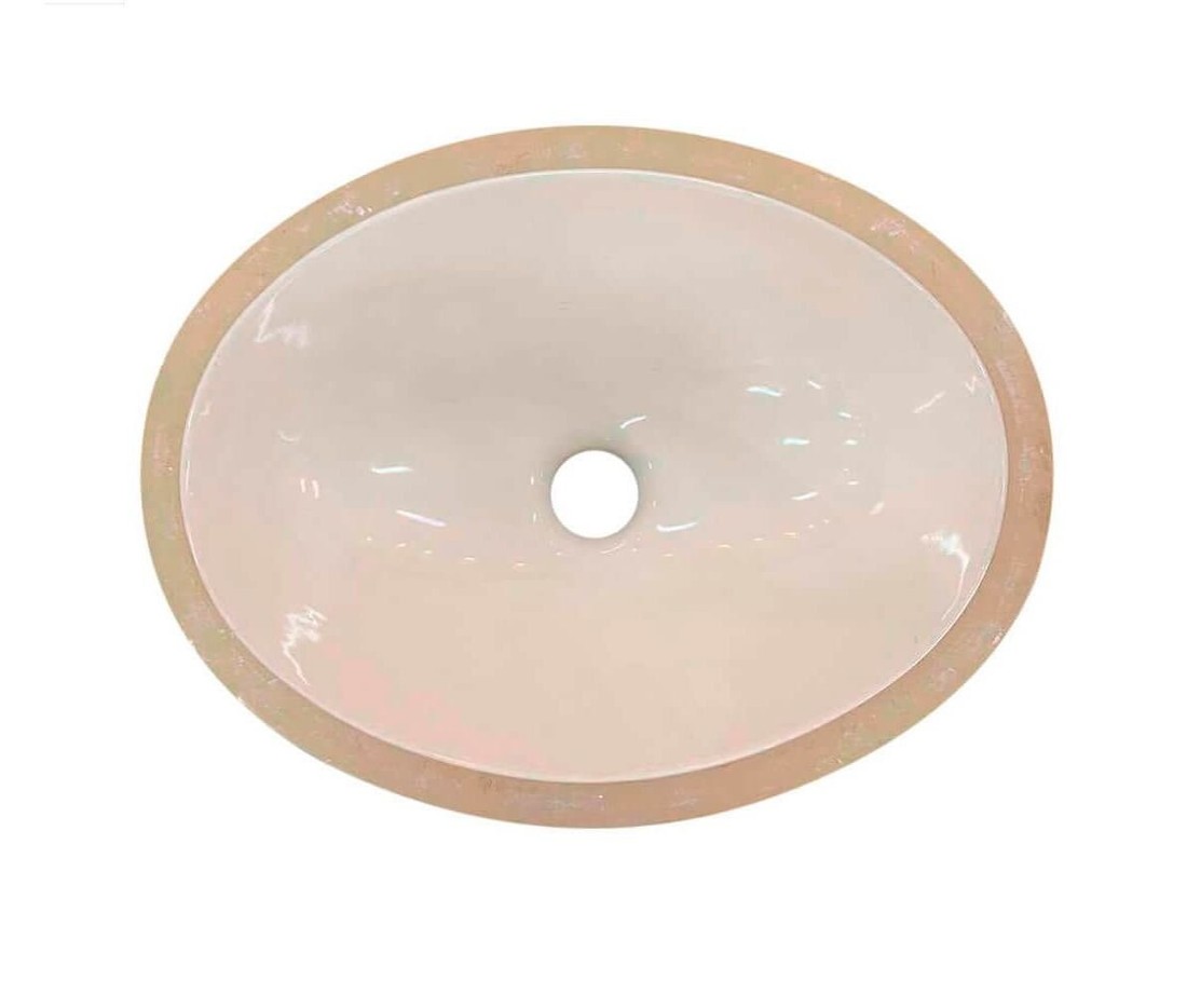 Cuba Para Lavatório Oval de Embutir Biscuit/Bege Incepa