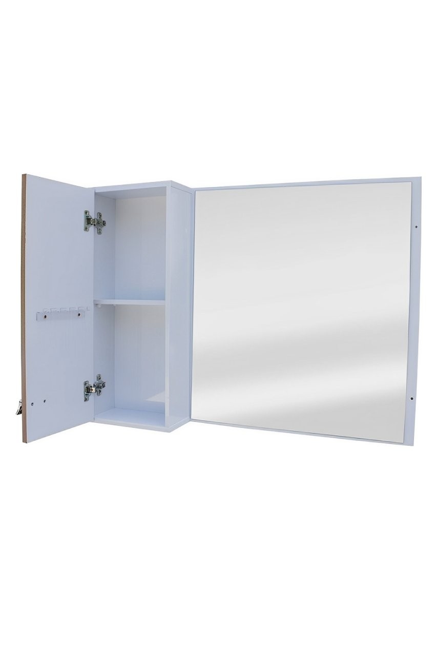 Kit Conjunto de Balcão Para Banheiro Ecco 75cm Branco/Amêndoa Fabribam Kit Conjunto de Balcão Para Banheiro Ecco 75cm Branco/Amêndoa Fabribam