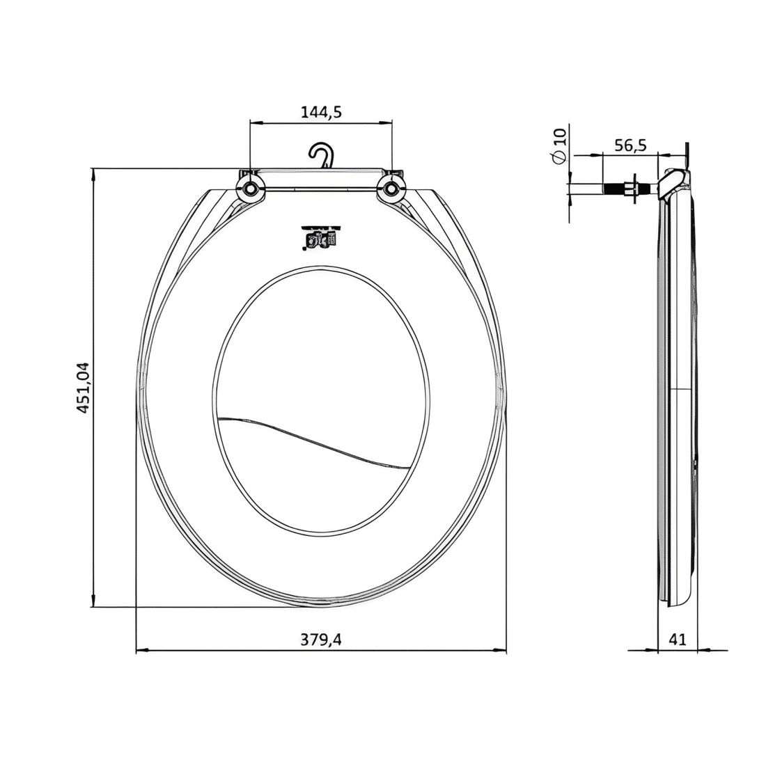 Assento Sanitário Almofadado Convenional Preto Herc Assento Sanitário Almofadado Convenional Preto Herc
