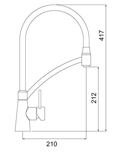Misturador Monocomando de Mesa Para Cozinha Loren Cheff Preto/Cromado 2267 C81 Misturador Monocomando de Mesa Para Cozinha Loren Cheff Preto/Cromado 2267 C81