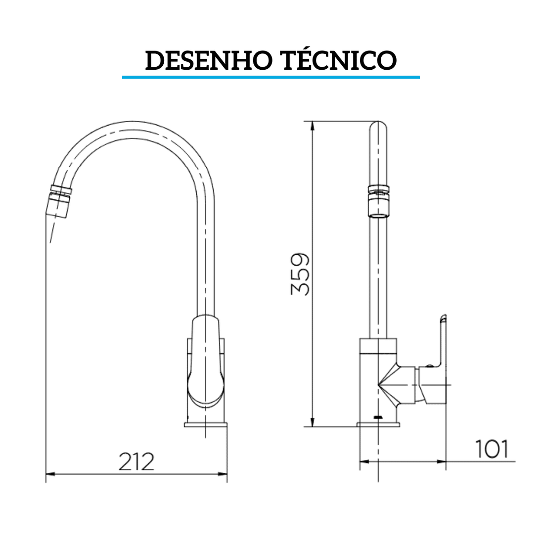 Torneira Misturador Monocomando Para Cozinha Docol Chess 90009348006