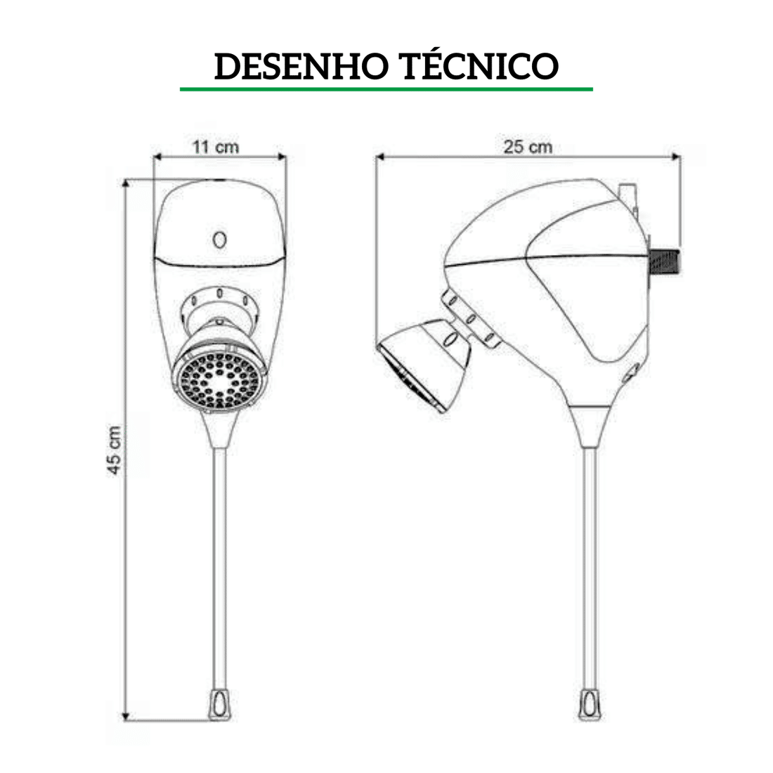 Chuveiro Ducha Move Eletrônica Zagonel 7500W 220V Chuveiro Ducha Move Eletrônica Zagonel 7500W 220V
