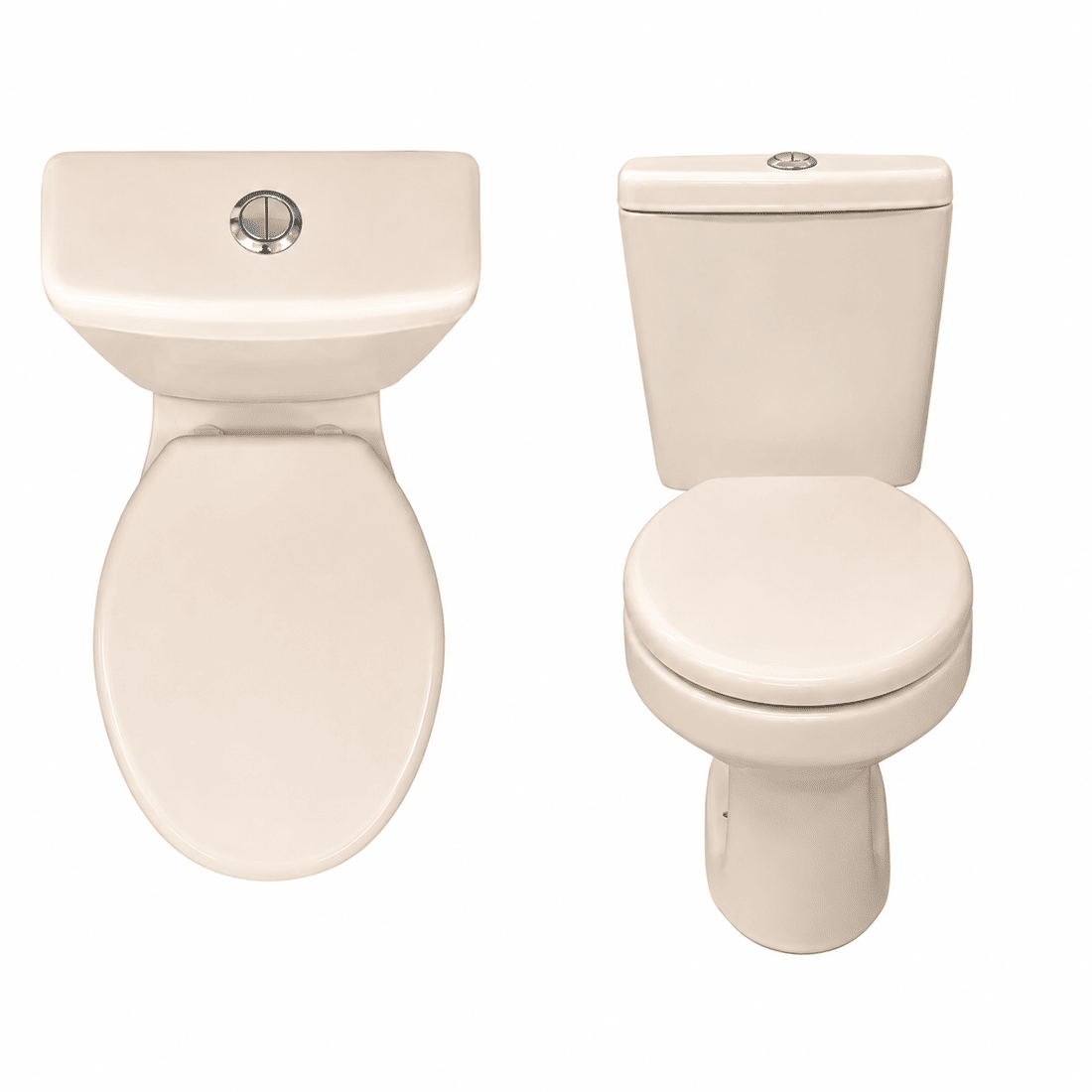 Kit Completo Vaso Sanitário Parati Com Caixa Acoplada Bege Areia Logasa
