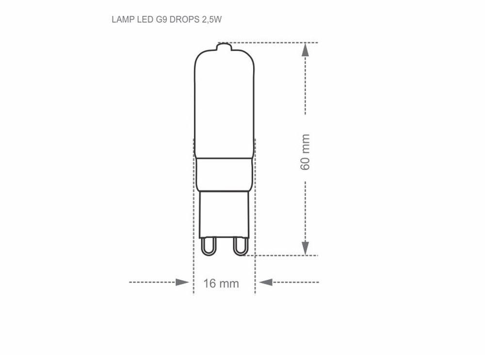 Lâmpada Led Para Lustre Led G9 Drops 2W 220V 6500K Lâmpada Led Para Lustre Led G9 Drops 2W 220V 6500K