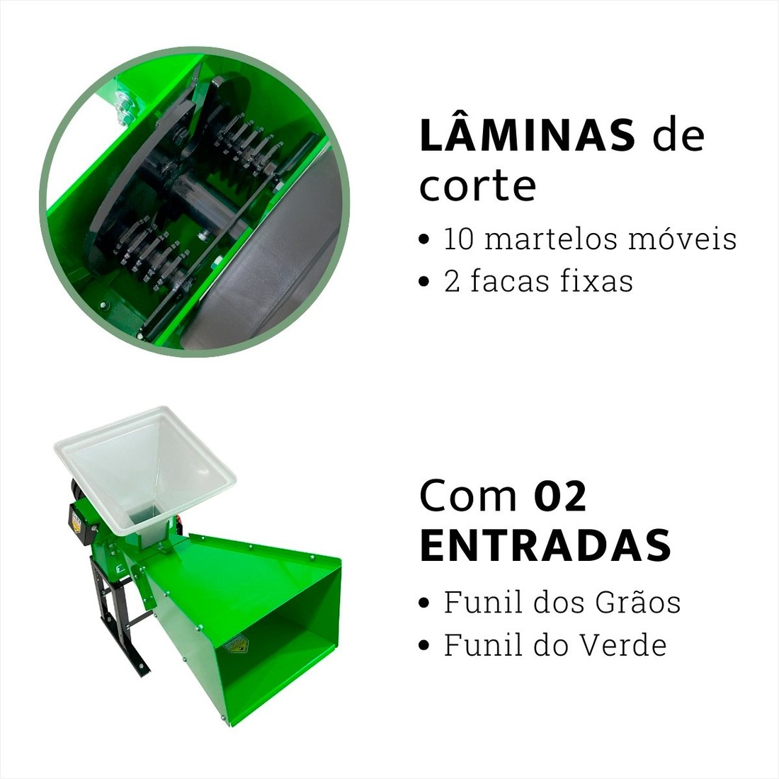 Triturador Forrageiro Trapp TRF-400 Com Motor 2HP Monofásico Bivolt 127V/220V Triturador Forrageiro Trapp TRF-400 Com Motor 2HP Monofásico Bivolt 127V/220V