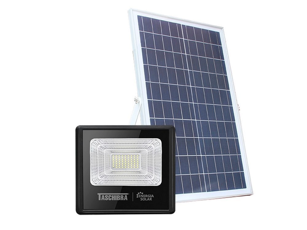 Refletor TR Led Solar 40W Preto 6500K Refletor TR Led Solar 40W Preto 6500K