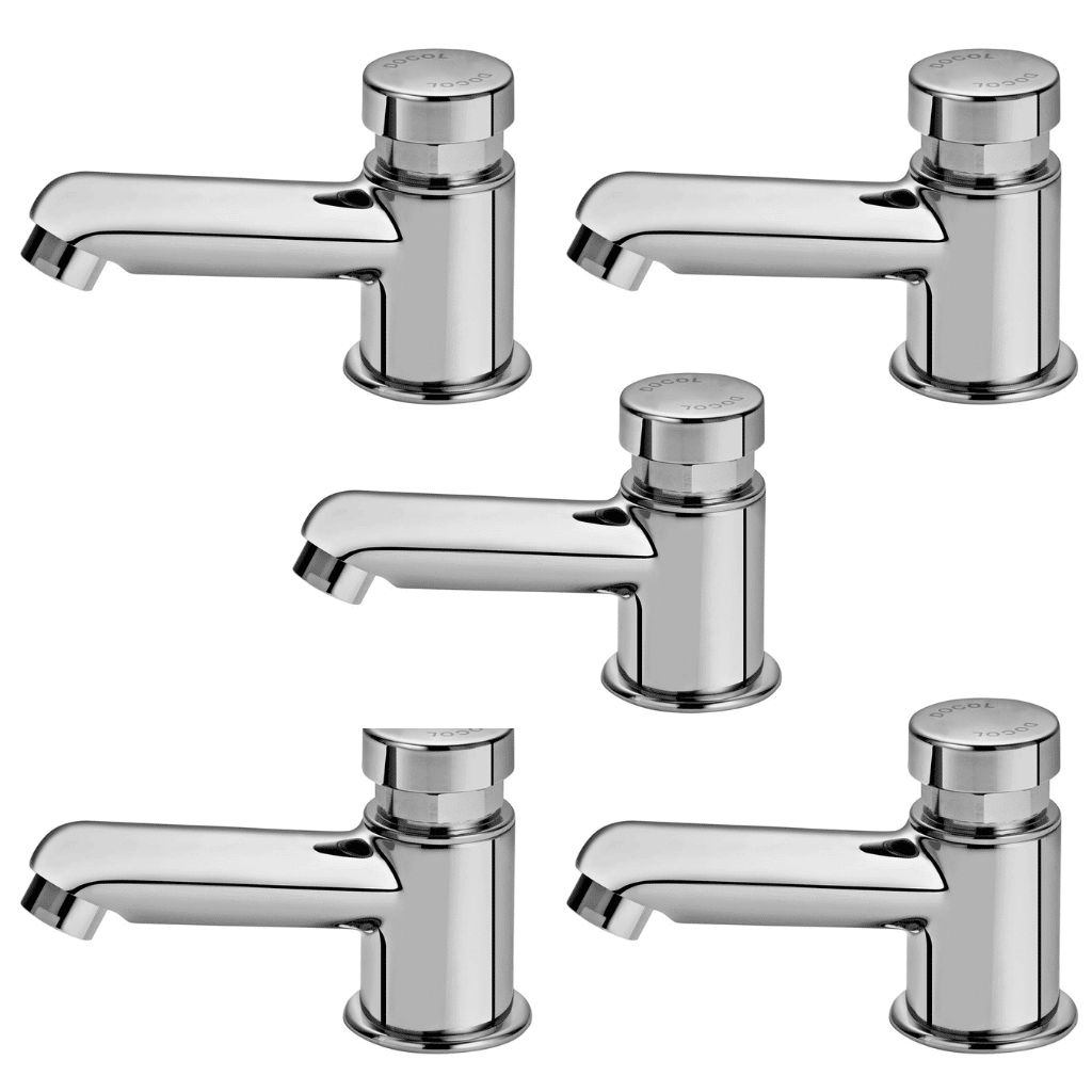 Kit Com 5 Torneiras Para Banheiro Compact Pressmatic Docol 1606006 Kit Com 5 Torneiras Para Banheiro Compact Pressmatic Docol 1606006