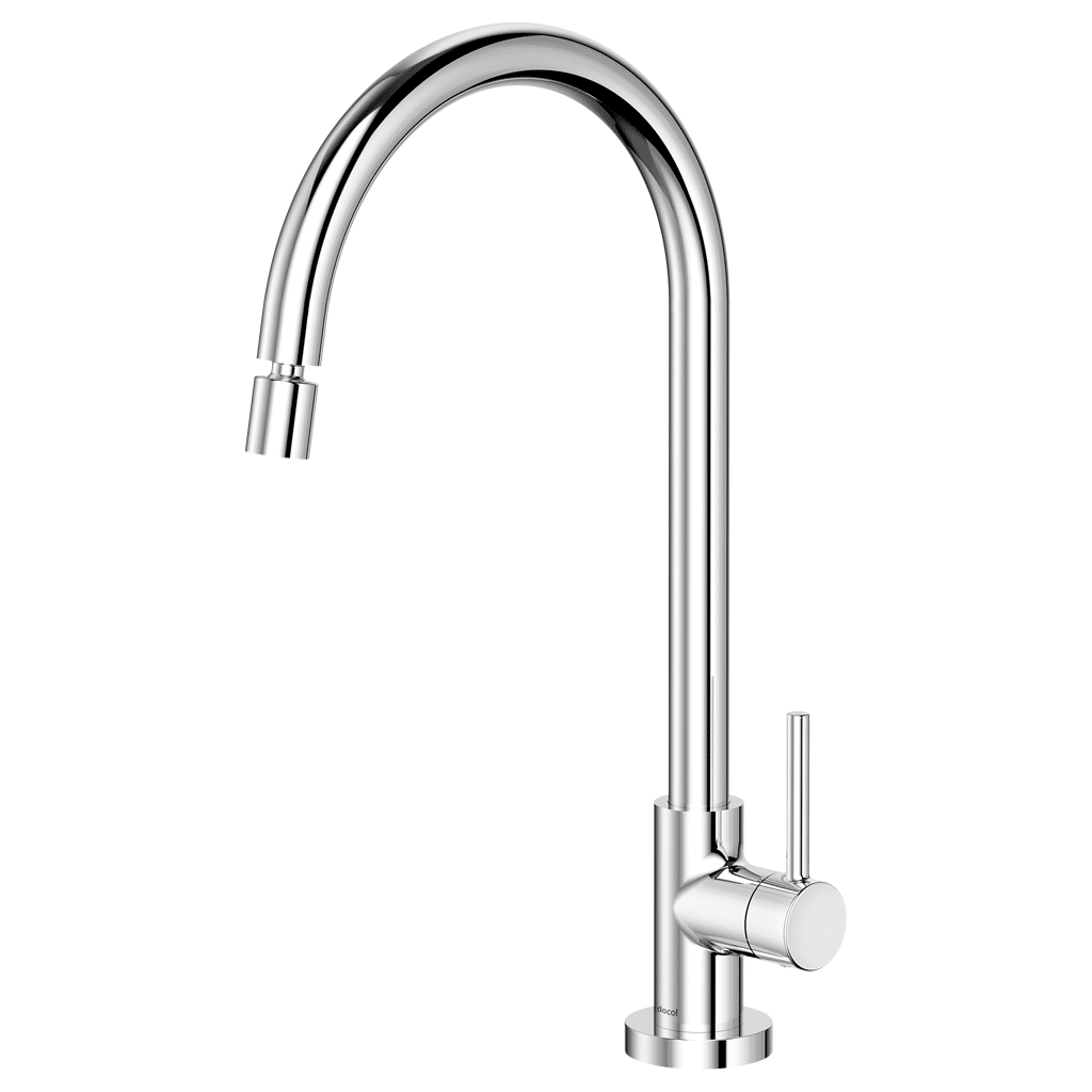 Torneira de Mesa Para Cozinha Bica Alta Spice Cromado Docol 90009021006