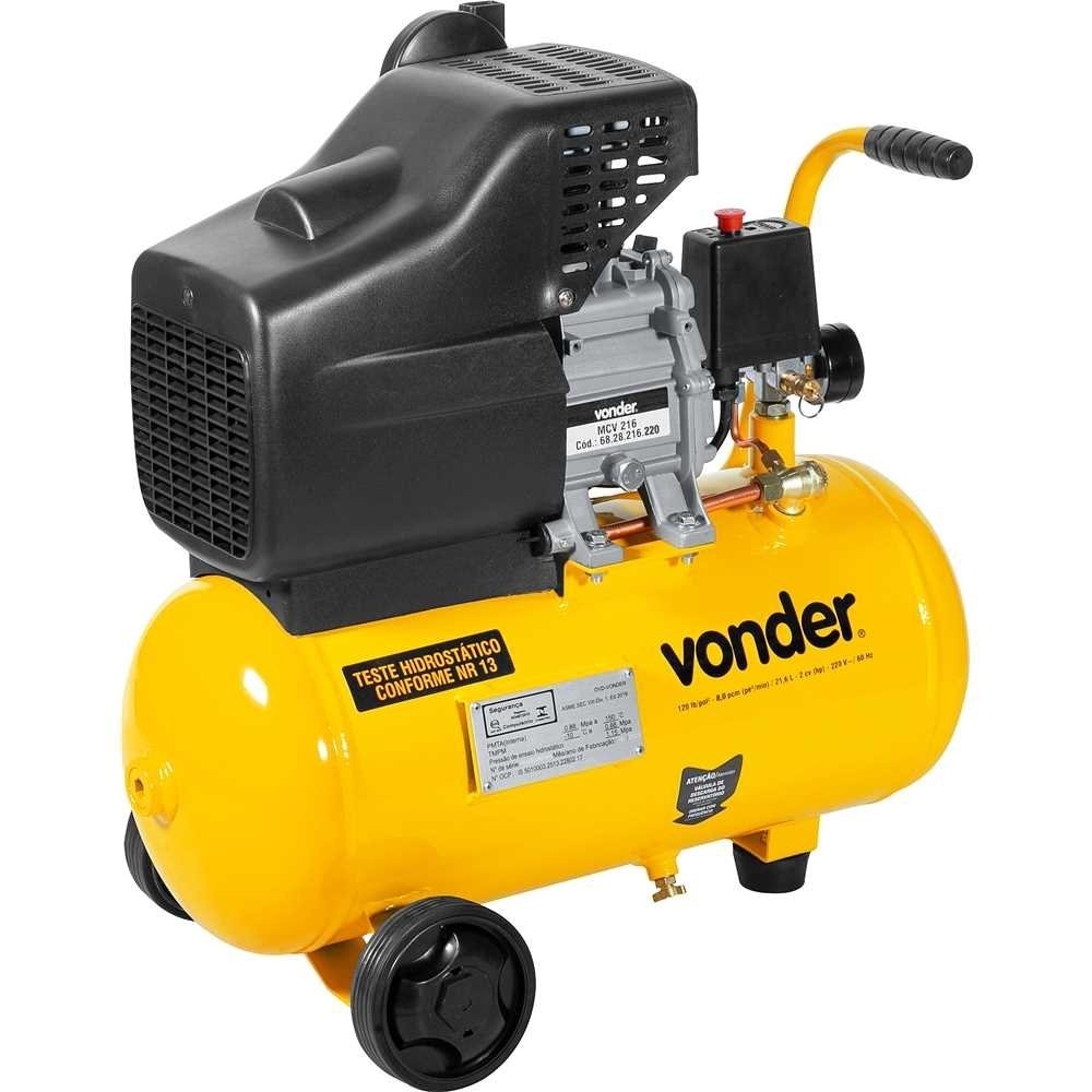 Compressor de Ar 8,0PCM 2,0CV 120LBS 21,6LTS Vonder 220v