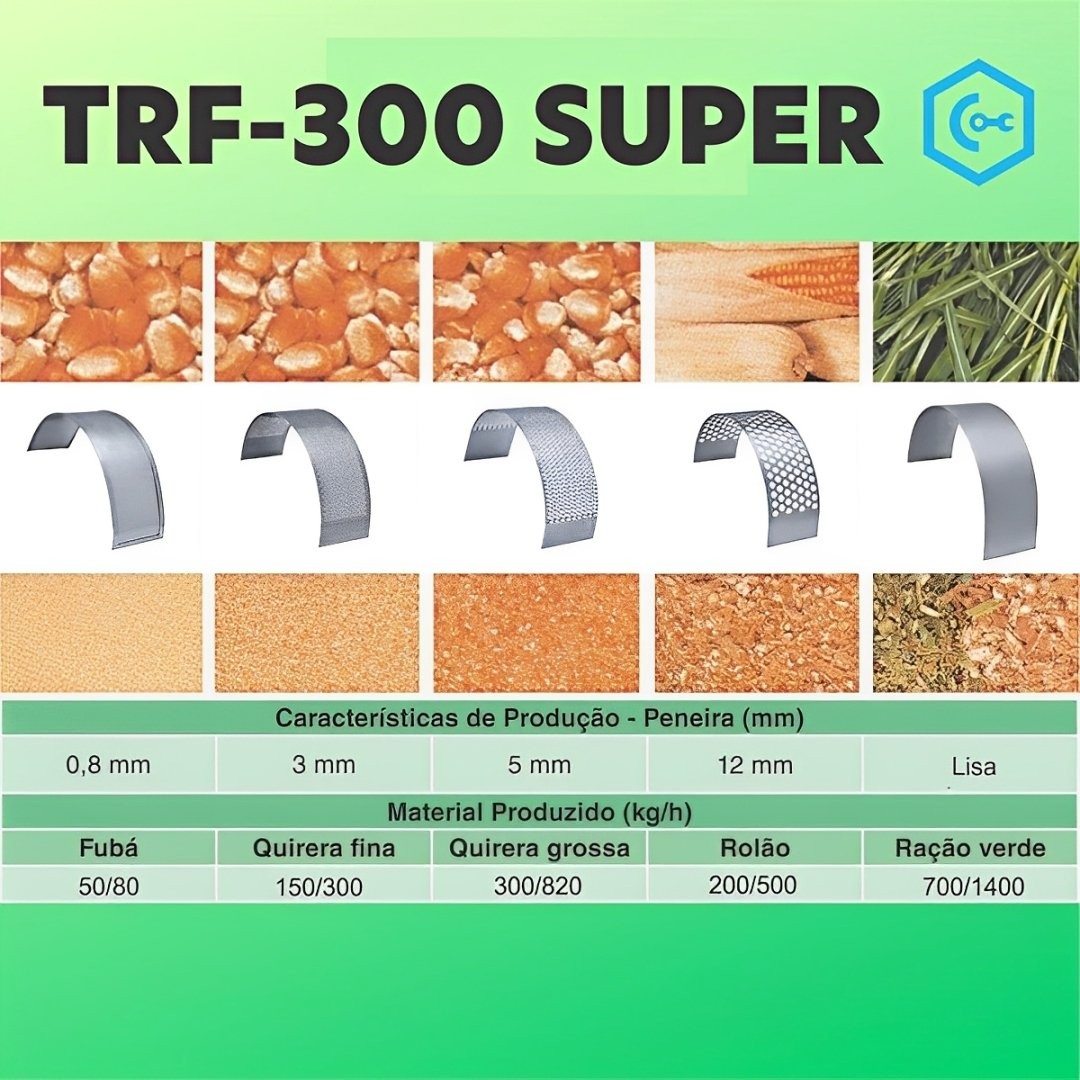 Triturador Forrageiro TRF-300 Super Trapp Com Motor 2HP Monofásico 220V Triturador Forrageiro TRF-300 Super Trapp Com Motor 2HP Monofásico 220V