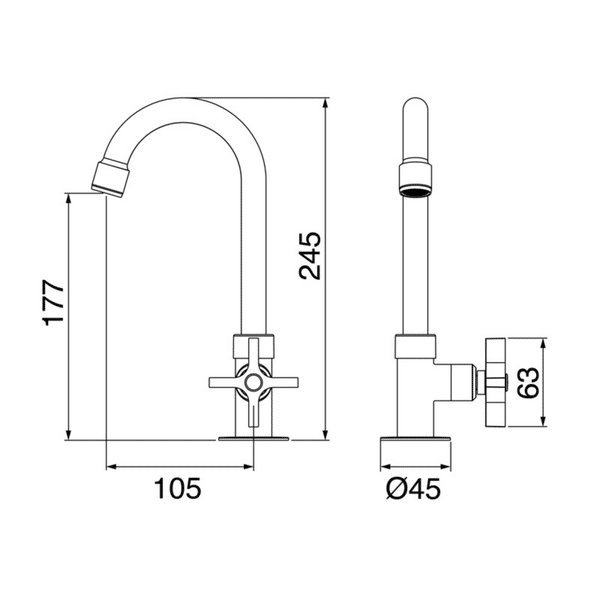 Torneira Para Lavatório Bica Alta Loren Club Lorenzetti 1195 C47 Torneira Para Lavatório Bica Alta Loren Club Lorenzetti 1195 C47