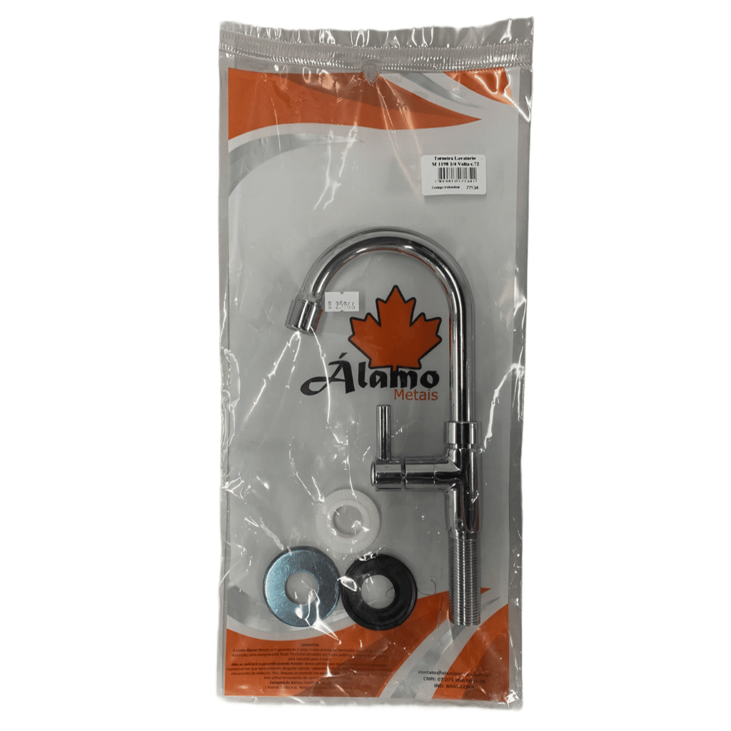 Torneira De Mesa Para Lavatório M1198 1/4 de Volta Alamo