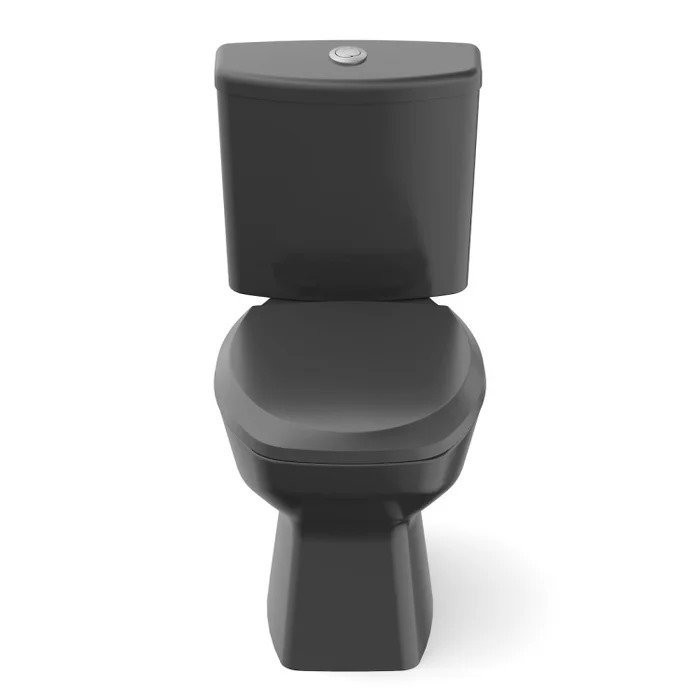 Kit Completo Vaso Sanitário Thema Preto com Caixa Acoplada Incepa Kit Completo Vaso Sanitário Thema Preto com Caixa Acoplada Incepa