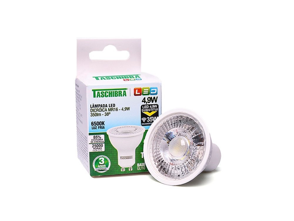 Lâmpada Led Dicroica MR16 4,9W 6500K Lâmpada Led Dicroica MR16 4,9W 6500K