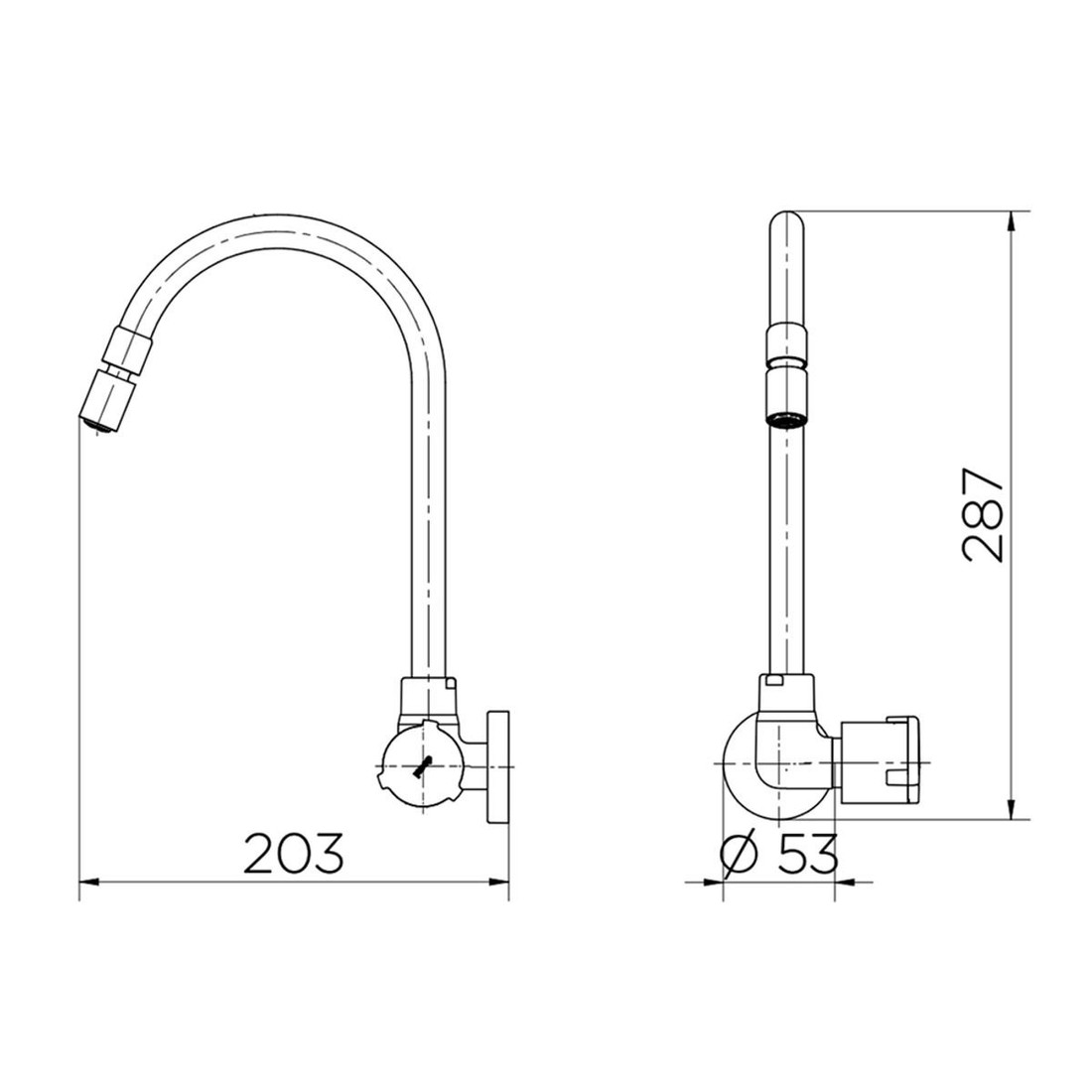 Torneira Para Cozinha de Parede Bica Alta Nova Riva 928006 Docol Torneira Para Cozinha de Parede Bica Alta Nova Riva 928006 Docol